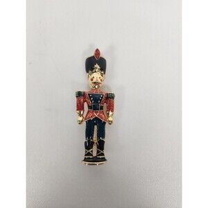 Christopher Radko Jeweled Pin Christmas Toy Soldier Nutcracker